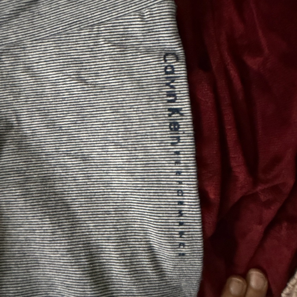 Calvin Klein Black and White Striped Apparel